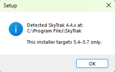 Older version detected message