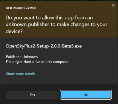 Run the installer as Administrator